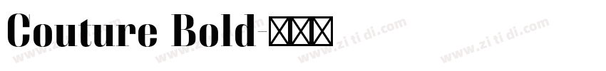 Couture Bold字体转换